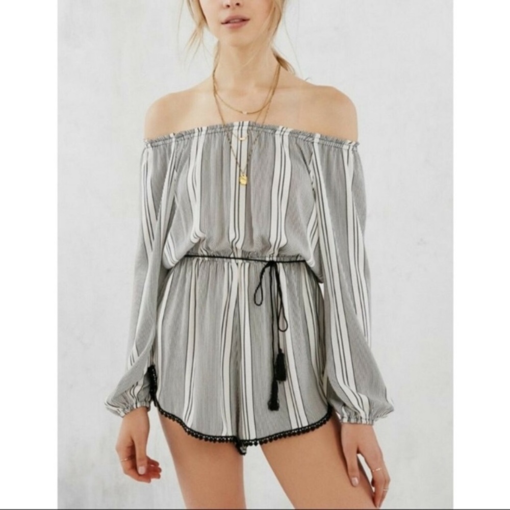 Urban Outfitters Ecote Striped Romper Size Small